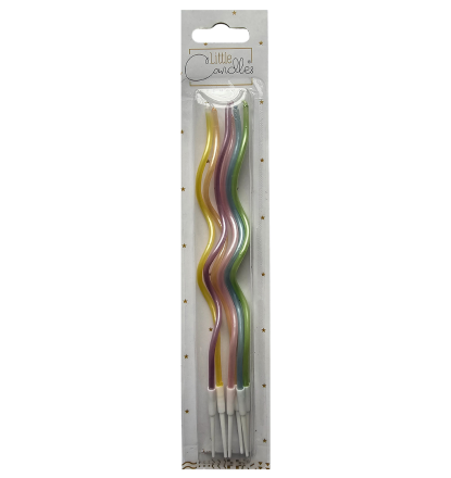 VELAS LC RIZADAS SURT. X 6